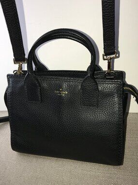 Kate Spade Dunne Lane Small Lake Black Leather Satchel Bag